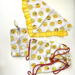 Set ,Pets, Handmade, 100% antifluid fabric, Happy Face design.